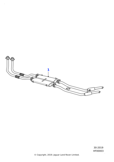 T4K12730 - JAGUAR E-TYPE STAINLESS STEEL EXHAUST 4.2L