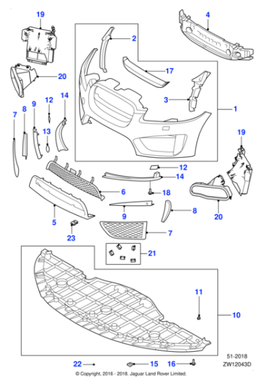 C2Z25707LML - Jaguar Bumper cover