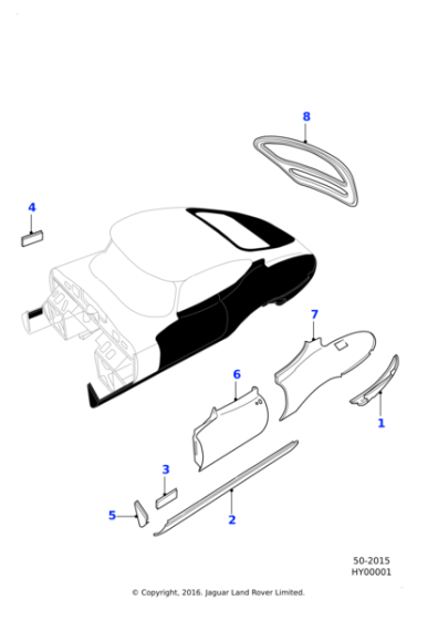 BD19544 - Jaguar Trunk lid panel