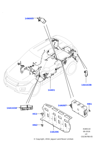 LR059322 - Land Rover Wiring - Main