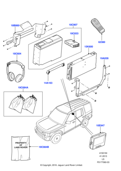 XQE500310 - Land Rover DVD Player