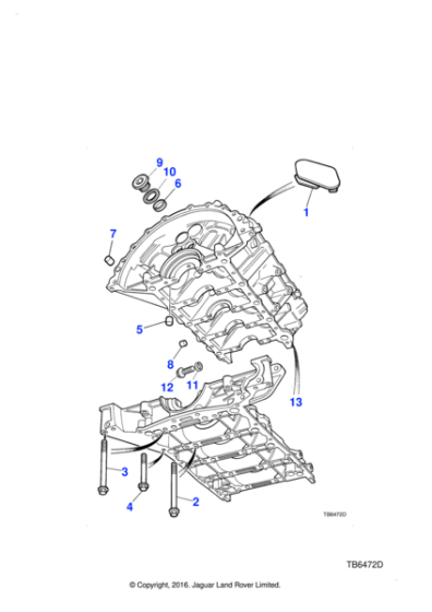 NCA1266AC - Jaguar Main bearing bolt