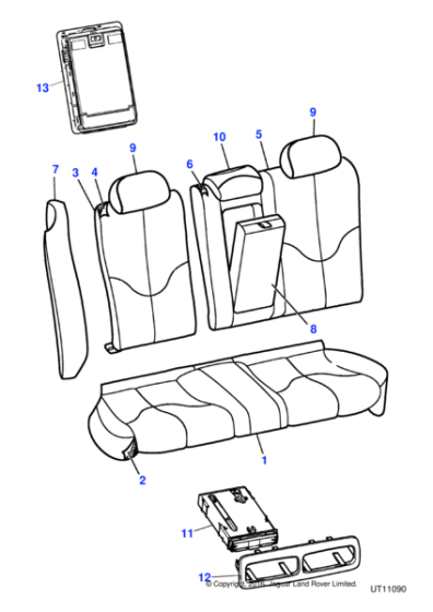 XR825376SDZ - Jaguar Squab cover