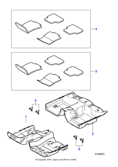 C2C30023LFN - Jaguar Carpet set