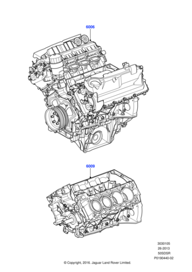 LR028148 - Land Rover Engine - Short Block