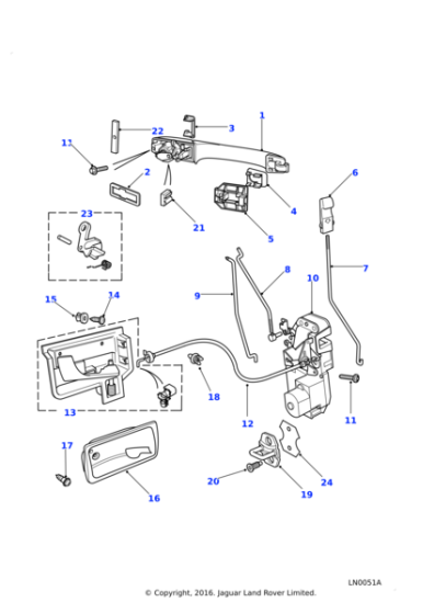 ALR8124 - Land Rover Handle assembly-front door