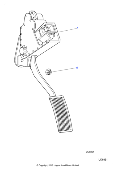 XR819172 - Jaguar Accelerator pedal