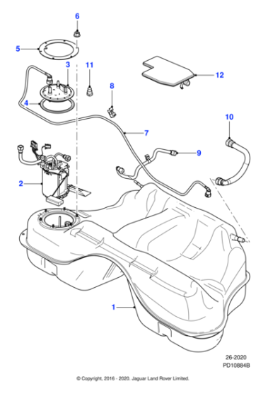 C2P6917 - Jaguar Fuel pipe