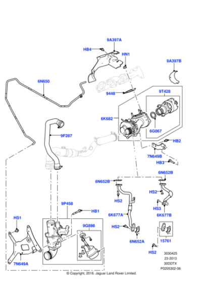 LR044556 - Land Rover Hose - Oil Return