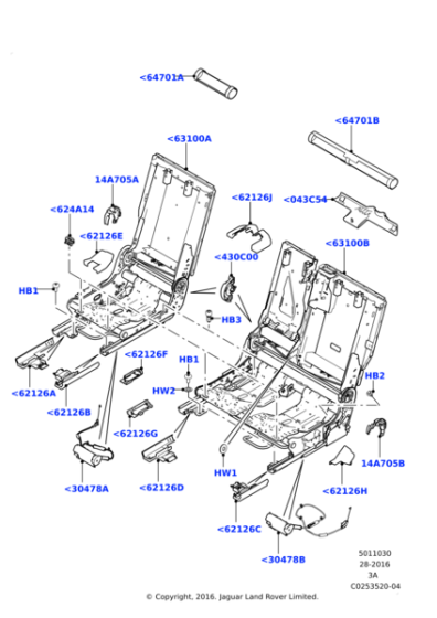 LR117112 - Land Rover Cover - Hinge