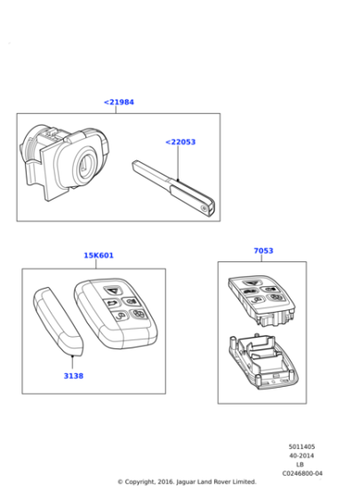 LR078922 - Land Rover KIT - KEY FOB COVER