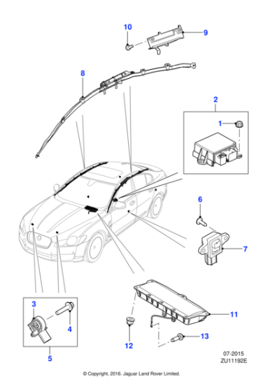 C2Z16639 - Jaguar Restraint control modue kit