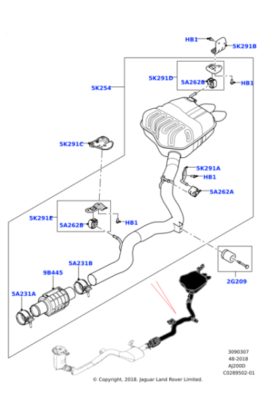 LR113587 - Land Rover Bracket - Exhaust Pipe Mounting