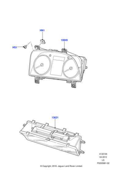 LR031804 - Land Rover Instrument Cluster - Dash