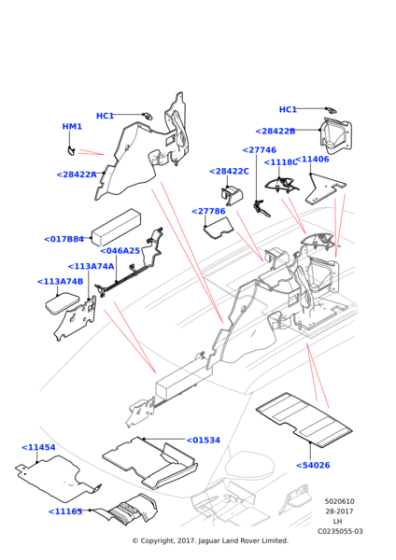 LR107296 - Land Rover Pad - Sliding Roof