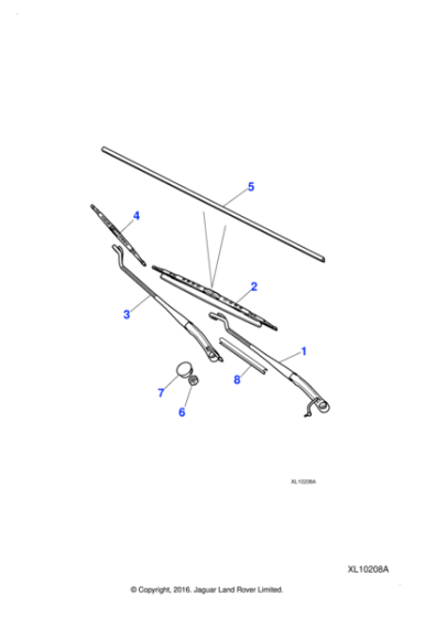 C2C1786 - Jaguar Wiper arm