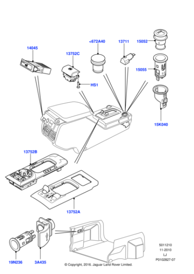 FJV000264LYU - Land Rover Switch