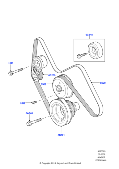 LR038199 - Land Rover Tensioner