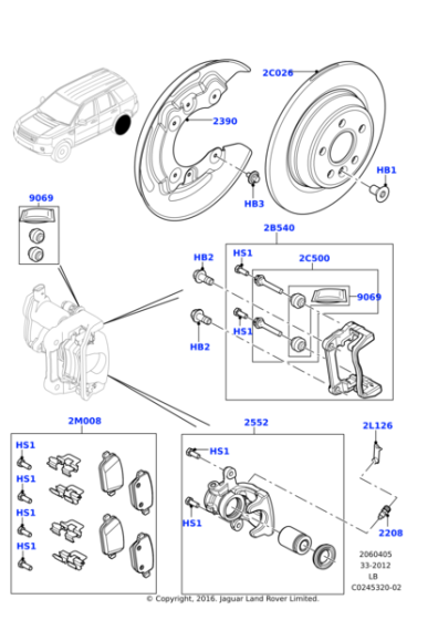 LR043282 - Land Rover Caliper