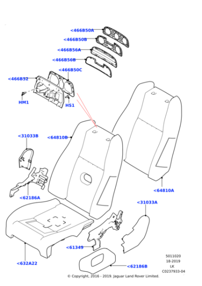 LR035269 - Land Rover Valance - Seat Cushion