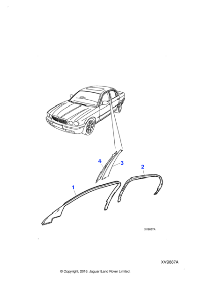 C2C21228LEG - Jaguar Frame finisher