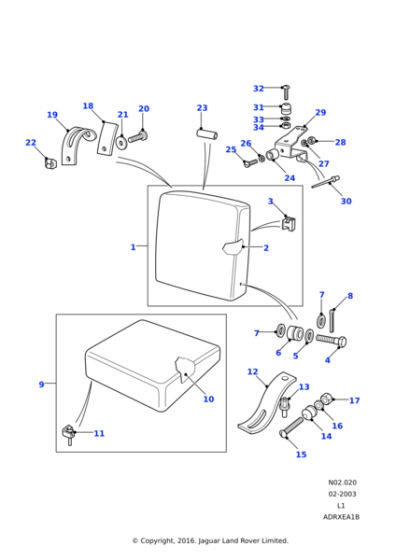 337880 - Land Rover Foam-squab