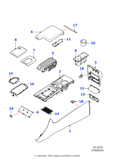 T2H23894LKP - Jaguar Armrest lid