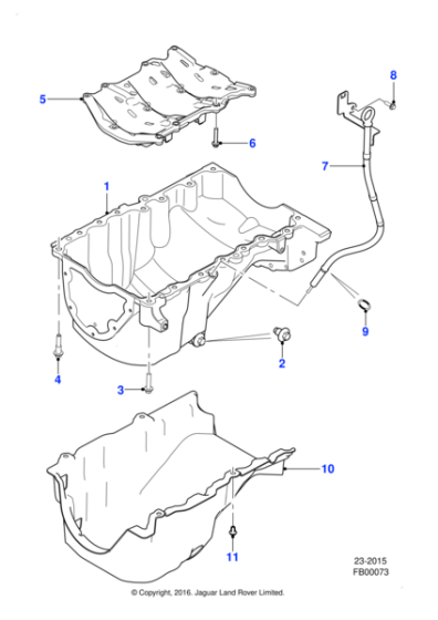 JDE40429 - Jaguar Engine oil dipstick