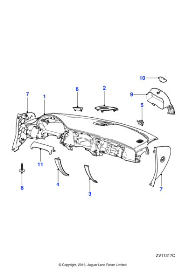 C2Z16615YMK - Jaguar Facia