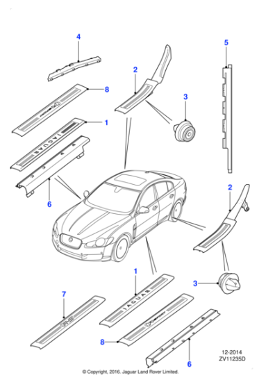 C2Z29545LEG - Jaguar Treadplate