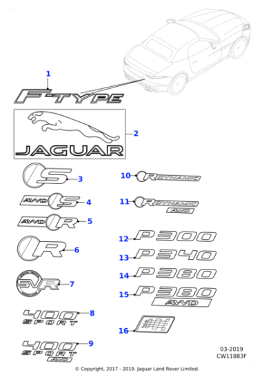 T2R23826 - Jaguar Badge