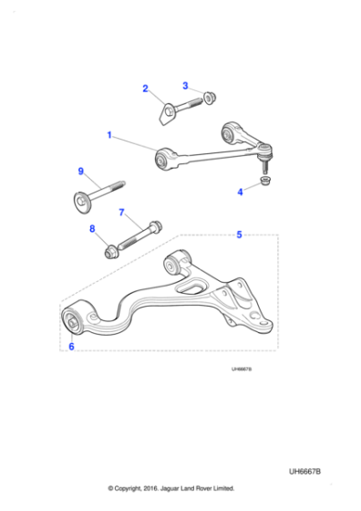 XR851825 - Jaguar Wishbone arm