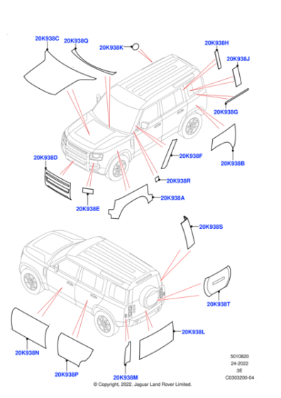 LR138329 - Land Rover SATIN WRAP - PROTECTIVE FOIL