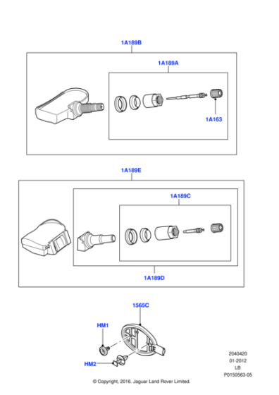 LR070840 - Land Rover Kit - TPMS Sensor