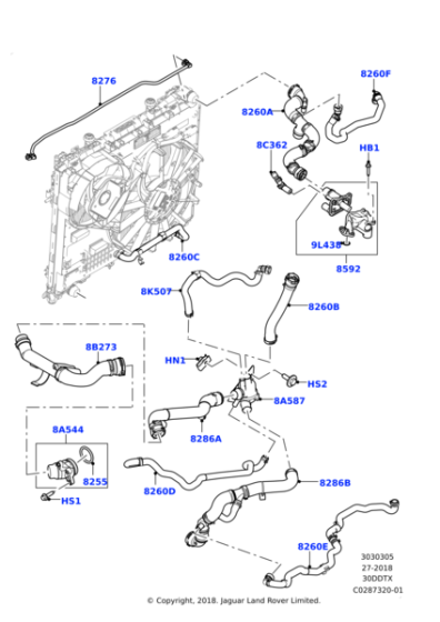 LR121832 - Land Rover Thermostat And Housing