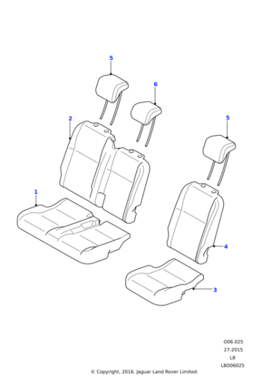 LR072989 - Land Rover Headrest