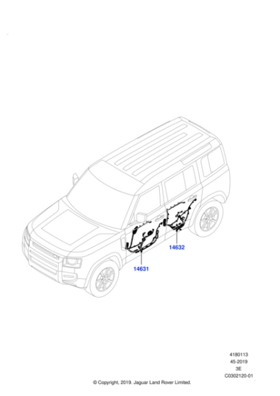 LR136662 - Land Rover Wiring