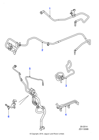 C2D19426 - Jaguar Fuel feed pipe