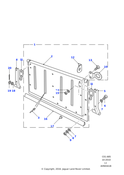 MUC8737 - Land Rover Reinforcement assembly