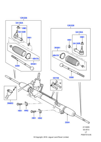 LR031744 - Land Rover Gear - Steering