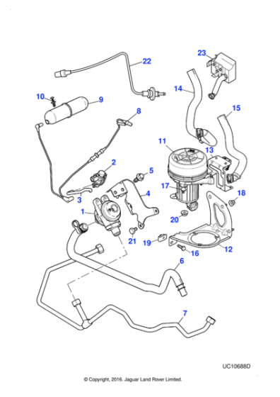 C2C28049 - Jaguar Air pump mounting bracket