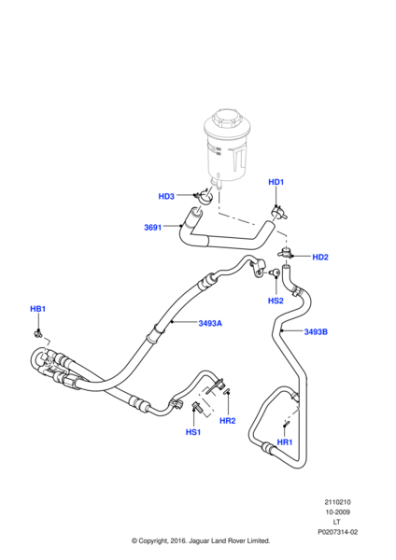 LR016204 - Land Rover Hose