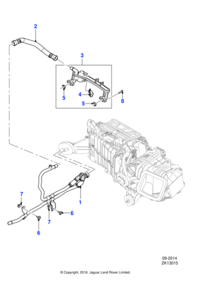 C2Z11054 - Jaguar Heater hose