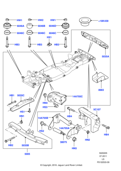 RQU500361 - Land Rover Bracket