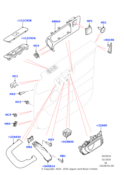 LR063726 - Land Rover Bezel - Switch