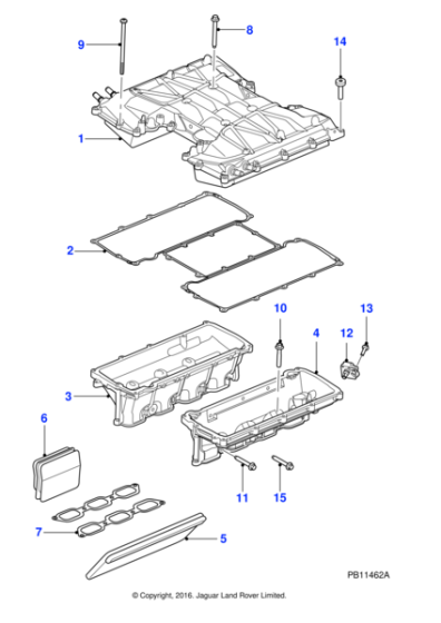 C2Z18622 - Jaguar Lower intercooler tray and stuffer assembly