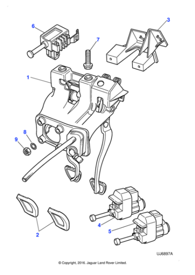 XR825814 - Jaguar Brake/clutch pedal