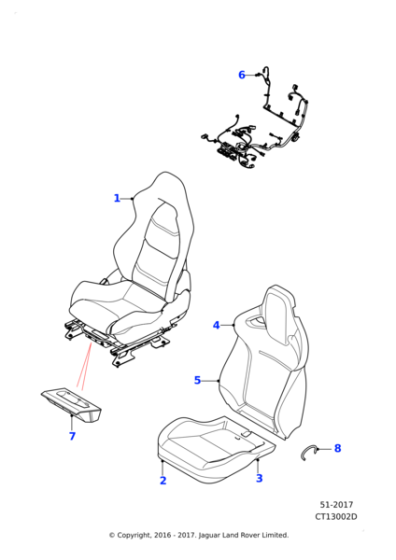 T2R18622QSM - Jaguar Squab cover