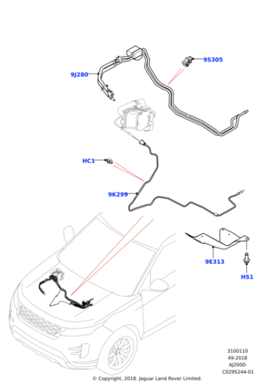 LR117825 - Land Rover Shield - Fuel Tubes