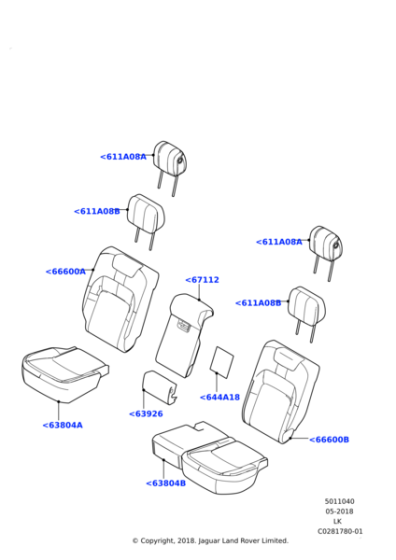 LR118768 - Land Rover Head Rest